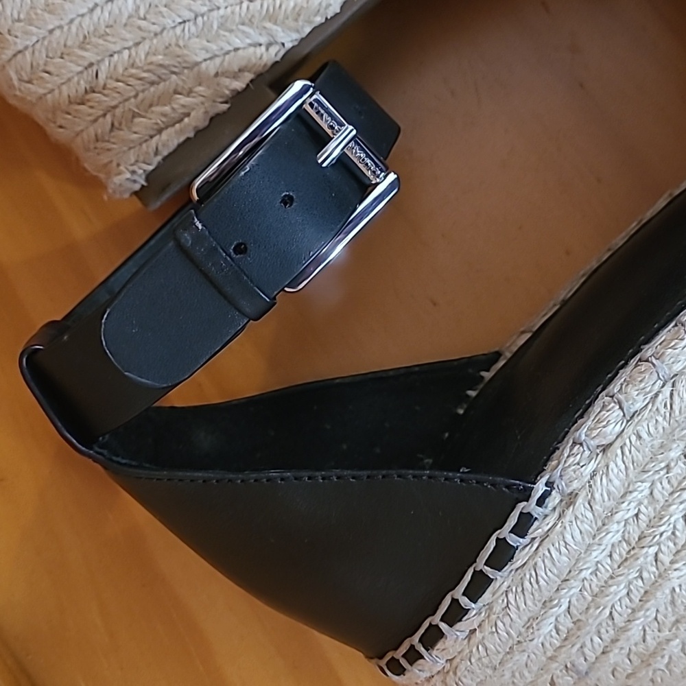 Vince Camuto Soft Leather Espadrille Wedge Sandals - Picture 8 of 11